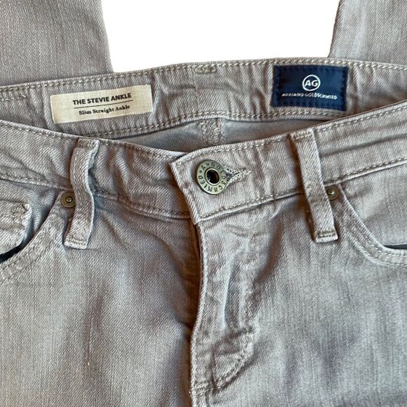 AG Adriano Goldschmied Grey Stevie Ankle Petite Jeans Size 26P - Picture 4 of 5